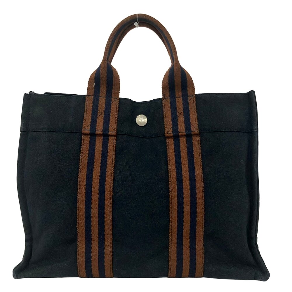 Hermès Fourre Tout Tote PM Tote Bag Navy Brown